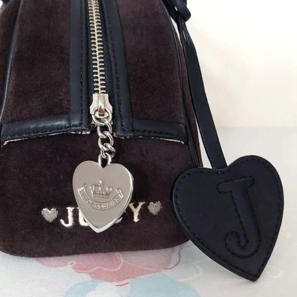 Rare Vintage juicy couture y2k small velvet Juicy American Princess stachel bag - Picture 11 of 16